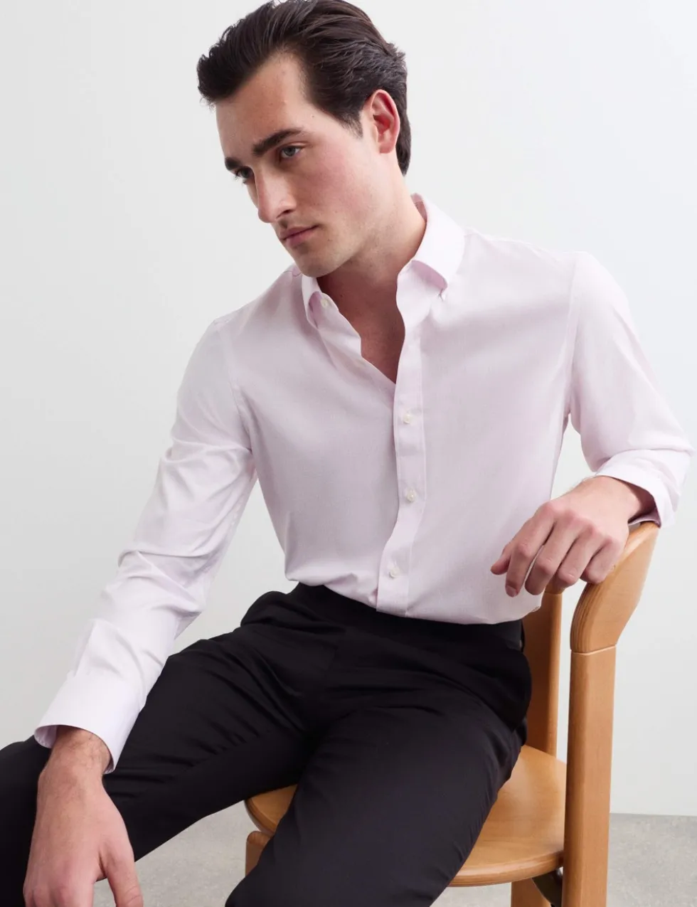 Tailored Fit Pure Cotton Check Shirt