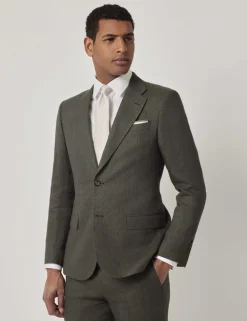 Tailored Fit Pure Italian Linen Suit Jacket