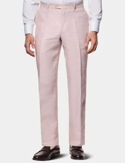 Tailored Fit Pure Linen Single Pleat Trousers