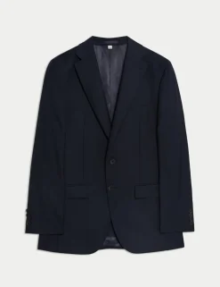 Tailored Fit Pure Wool Check Suit Jacket
