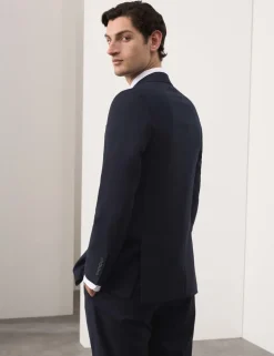 Tailored Fit Pure Wool Check Suit Jacket