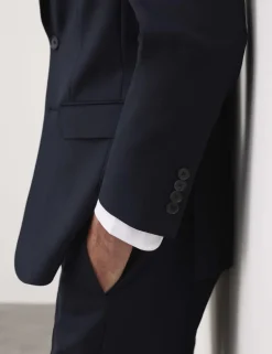 Tailored Fit Pure Wool Check Suit Jacket