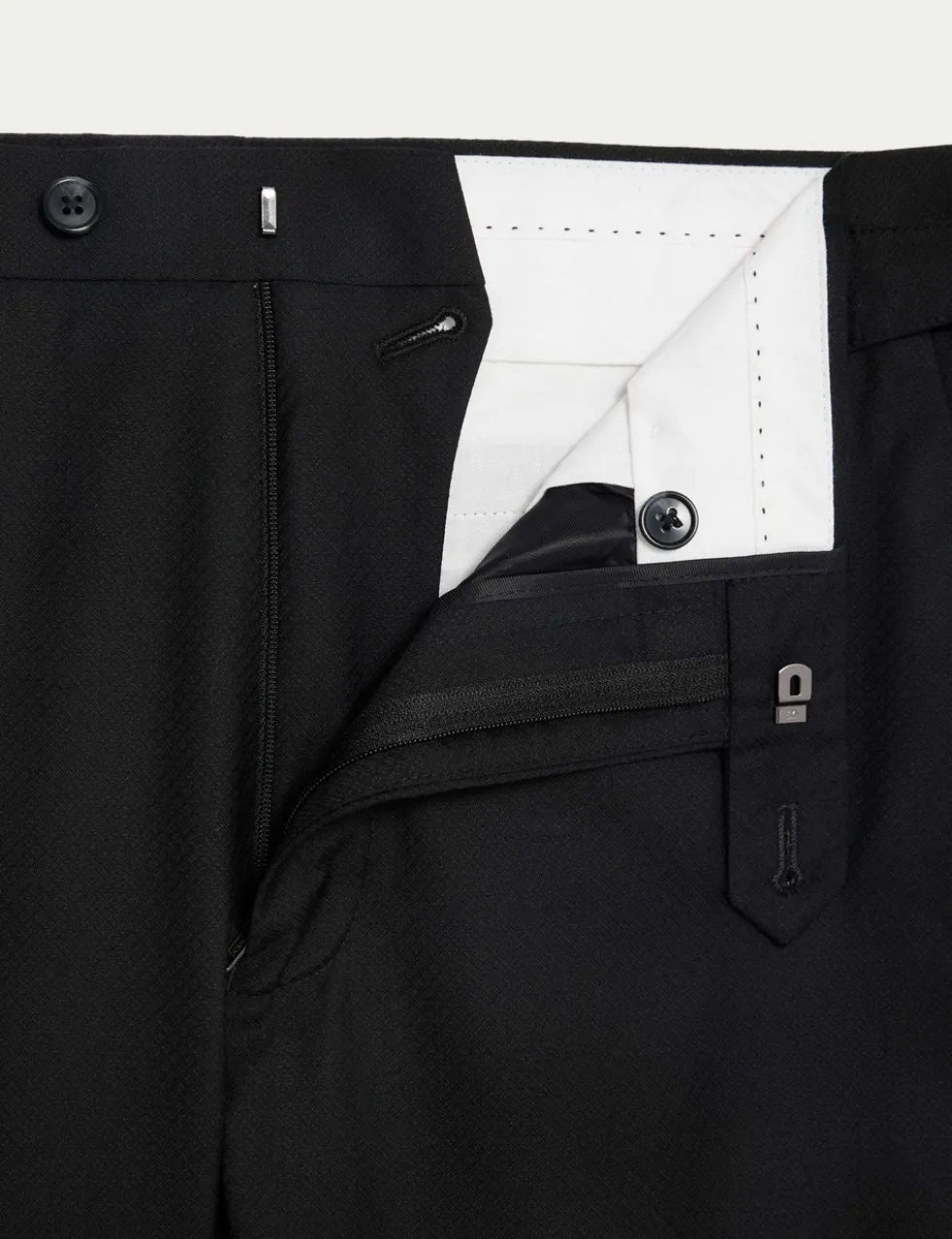 Tailored Fit Pure Wool Tuxedo Trousers
