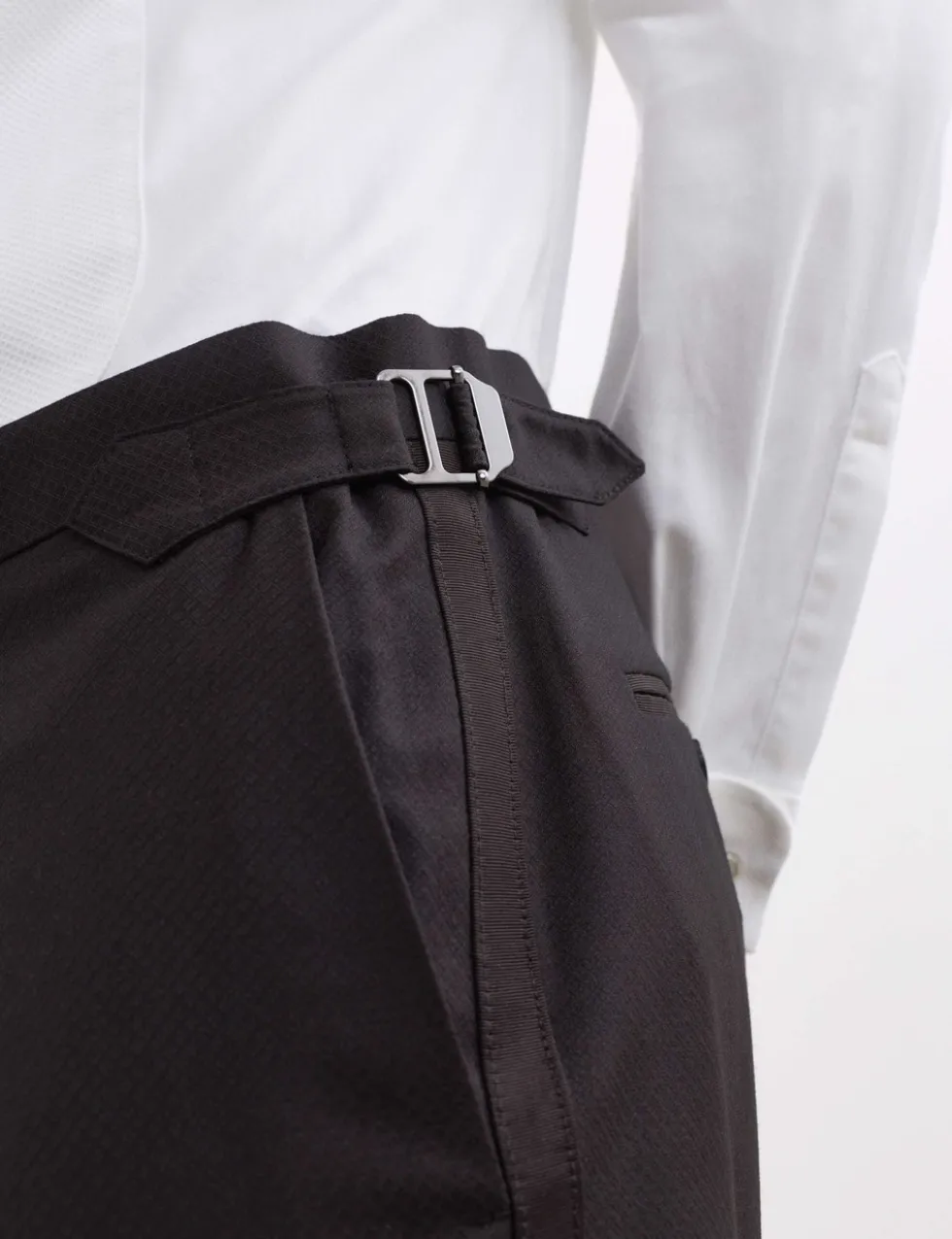 Tailored Fit Pure Wool Tuxedo Trousers