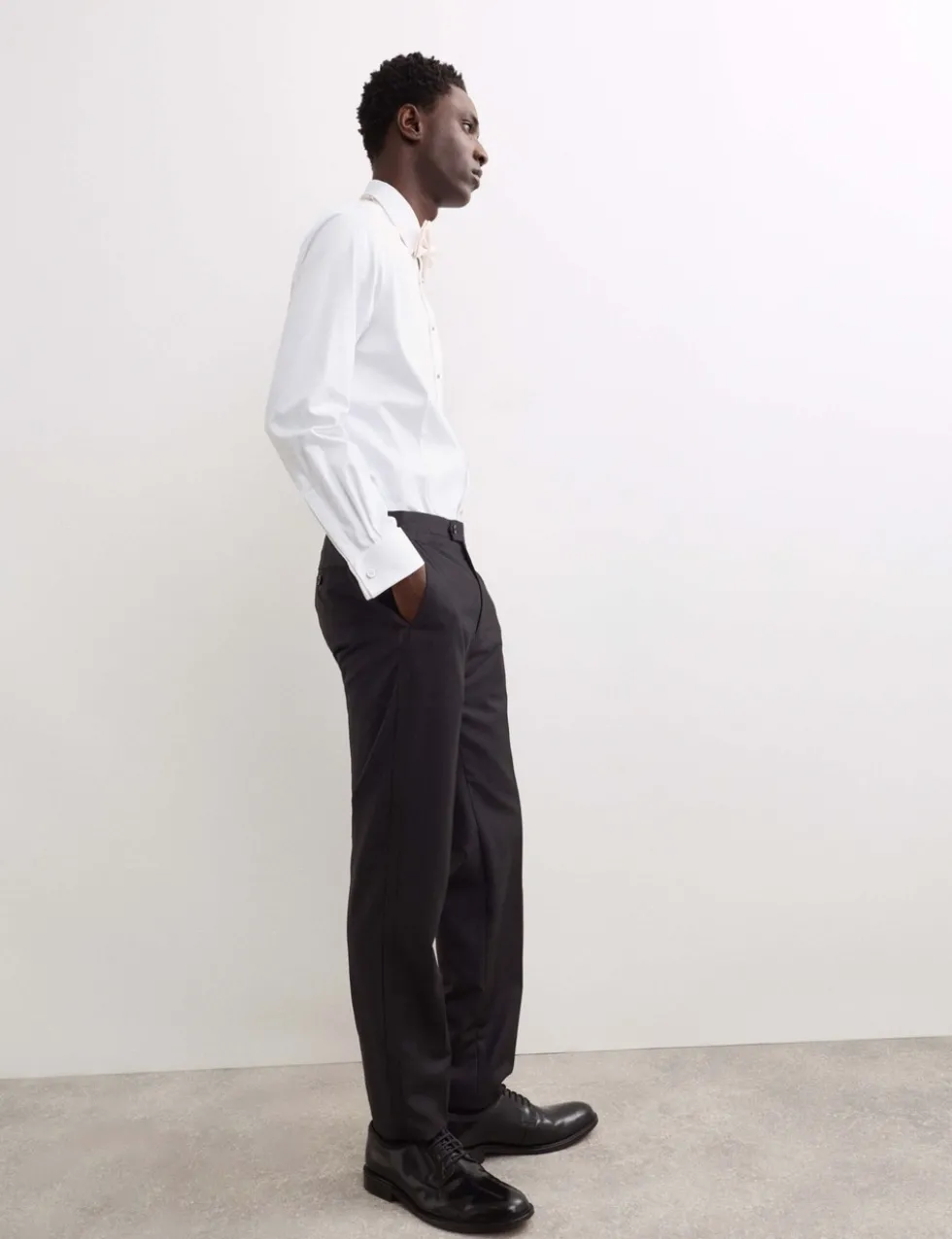 Tailored Fit Pure Wool Tuxedo Trousers
