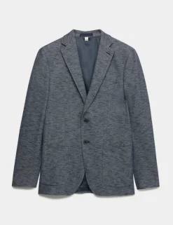 Tailored Fit Textured Stretch Blazer