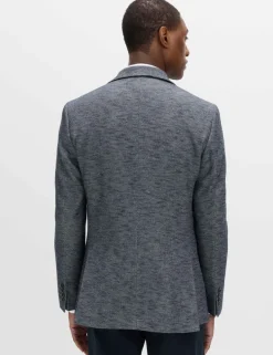 Tailored Fit Textured Stretch Blazer