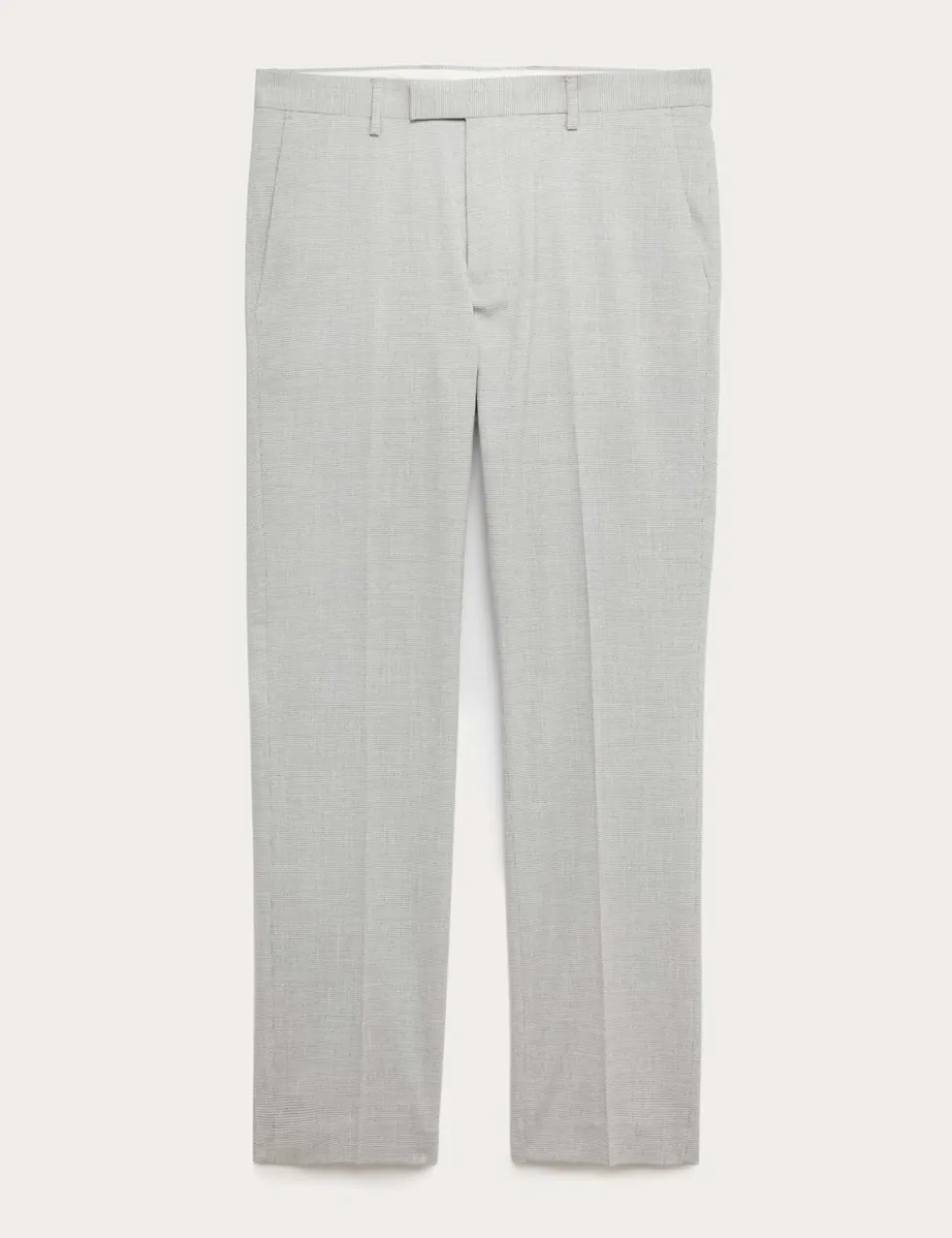 Tailored Fit Textured Stretch Suit Trousers
