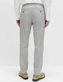Tailored Fit Textured Stretch Suit Trousers