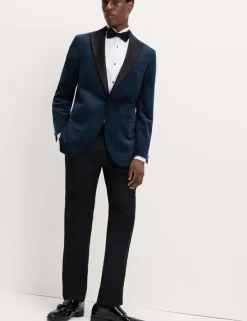 Tailored Fit Velvet Tuxedo Jacket