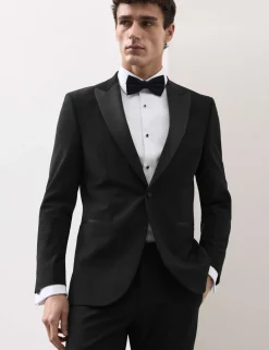 Tailored Fit Wool Blend Tuxedo Jacket