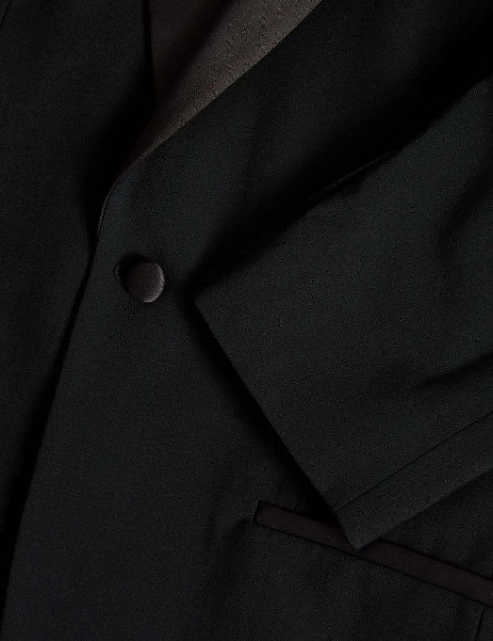 Tailored Fit Wool Blend Tuxedo Jacket