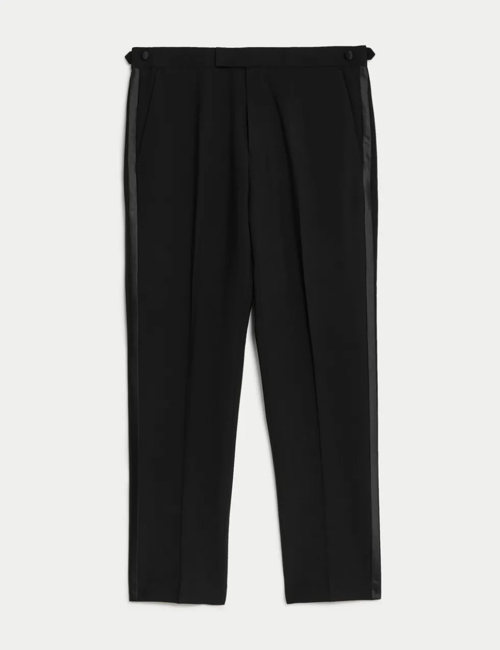 Tailored Fit Wool Blend Tuxedo Trousers