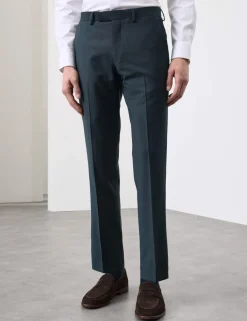 Tailored Fit Wool Rich Suit Trousers with Mohair