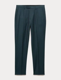 Tailored Fit Wool Rich Suit Trousers with Mohair