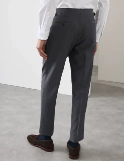 Tailored Fit Wool Rich Suit Trousers with Mohair