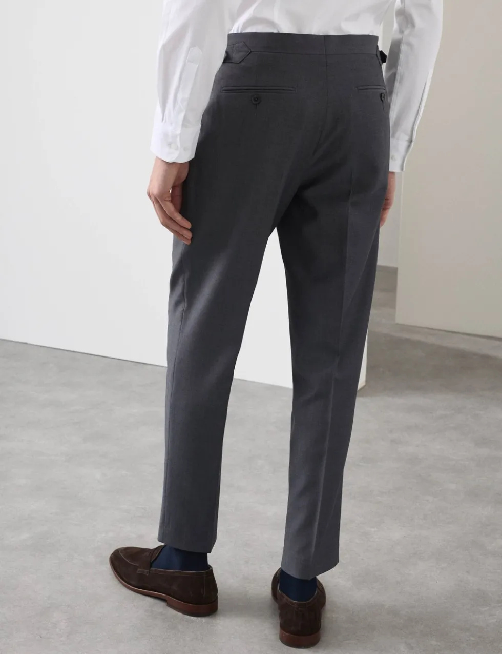 Tailored Fit Wool Rich Suit Trousers with Mohair