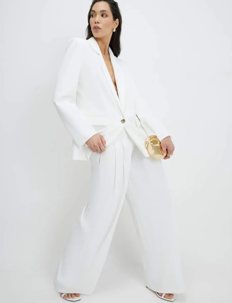 Tailored Wide Leg Trousers