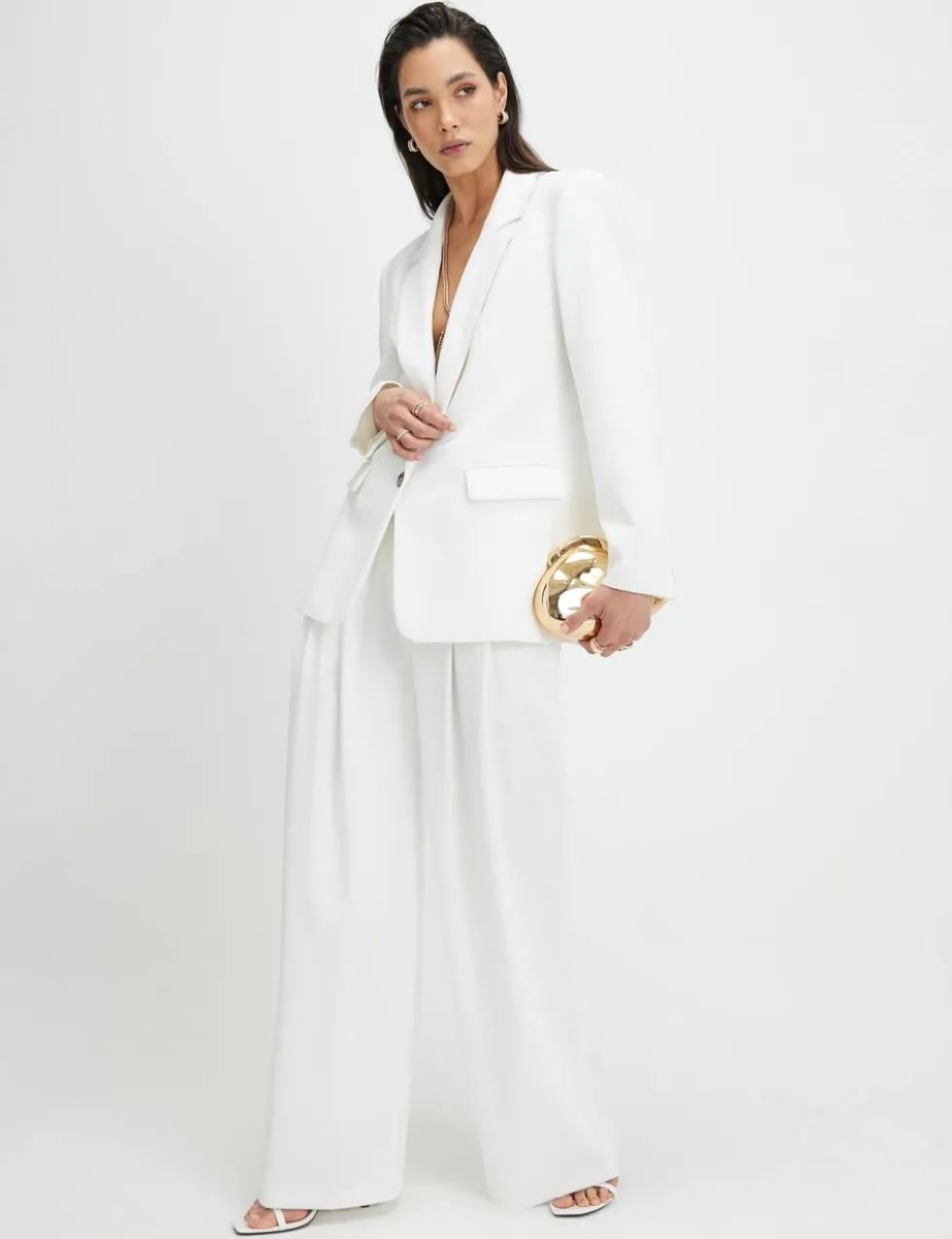 Tailored Wide Leg Trousers