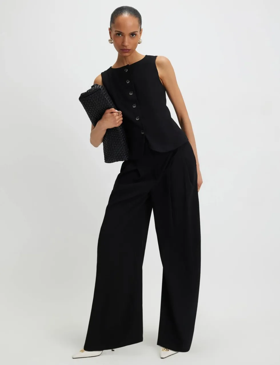 Tailored Wide Leg Trousers