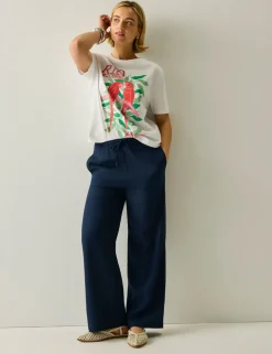 Talamanca Straight Leg Trousers with Linen
