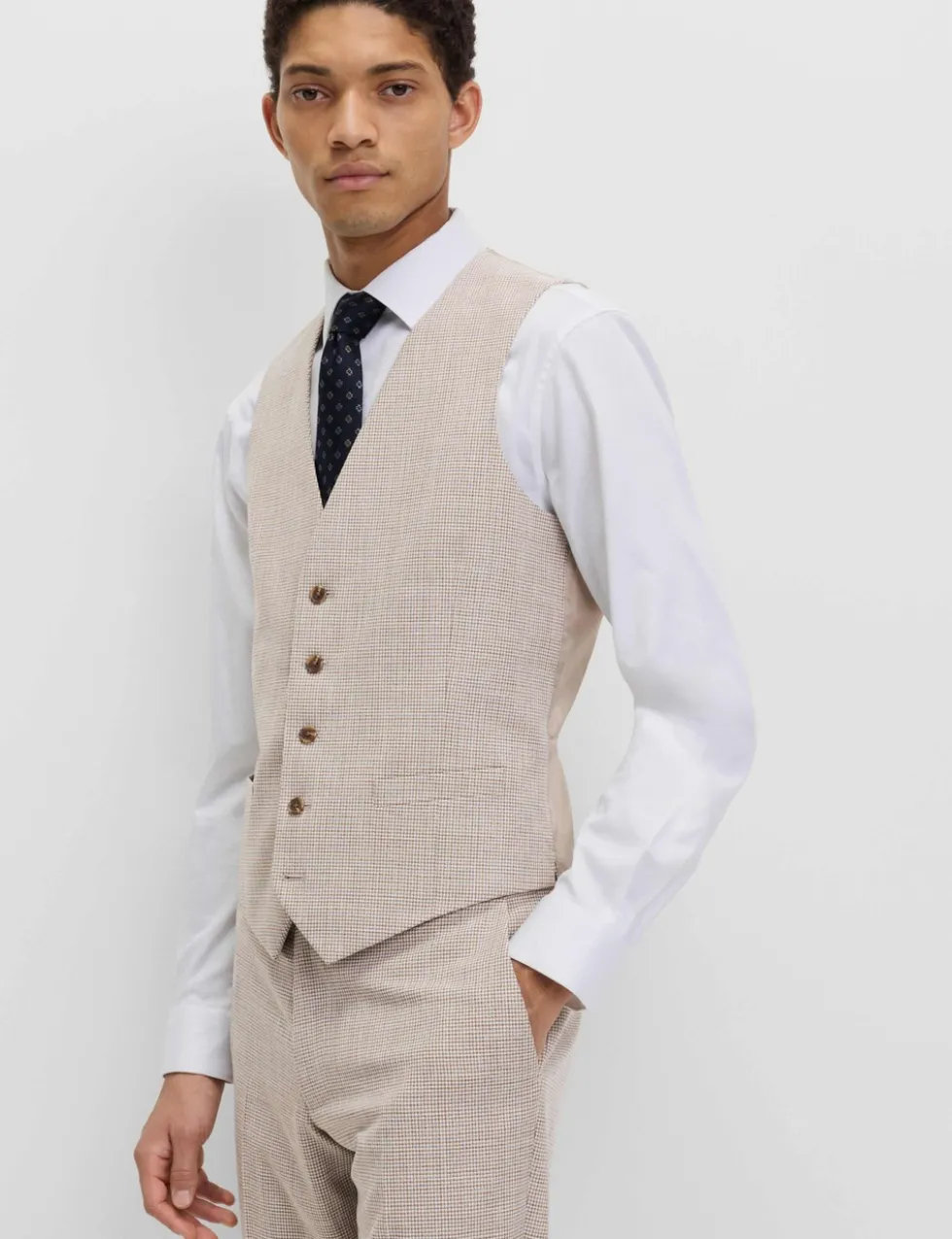 Taliored Fit Check Waistcoat