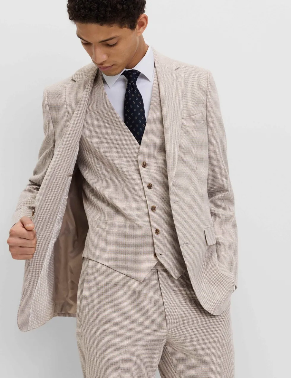Taliored Fit Check Waistcoat