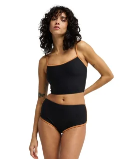 Tanlines Textured Contrast Trim Swim Shorts