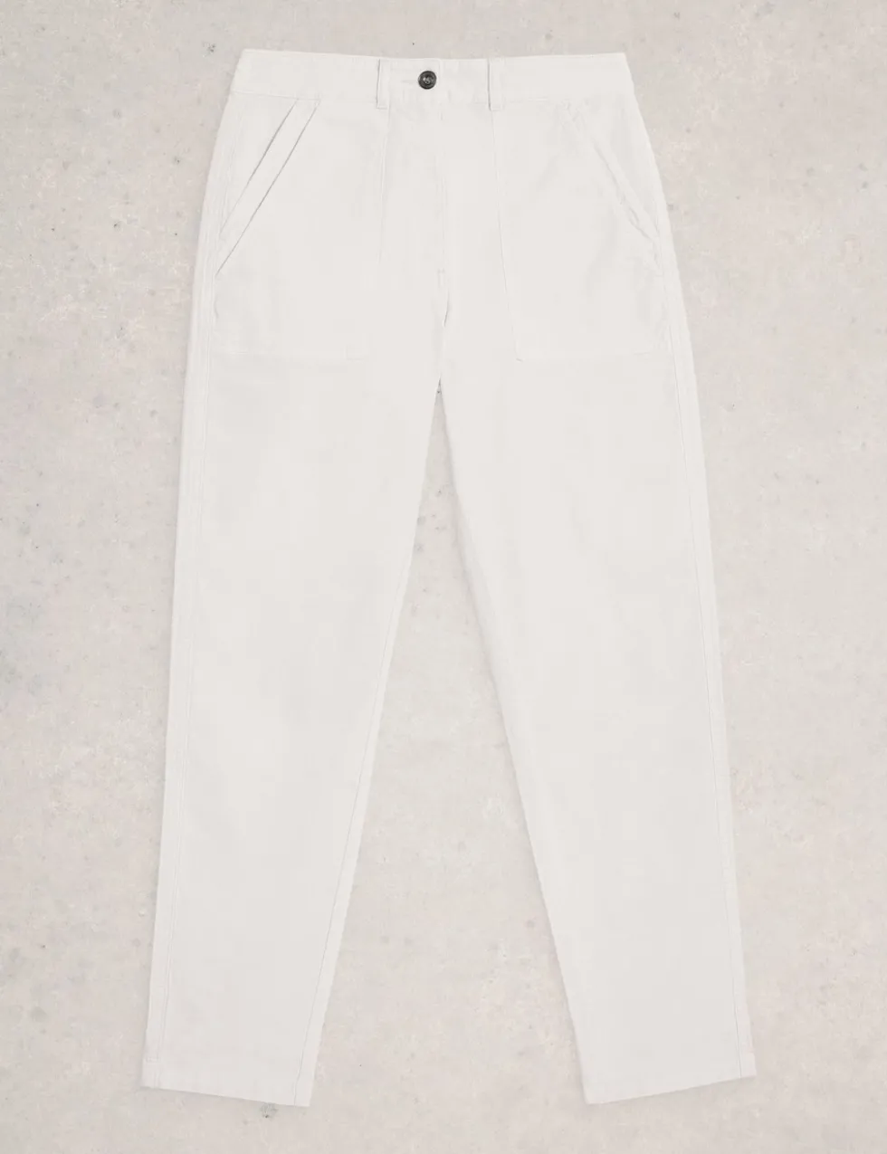 Tapered Ankle Grazer Chinos with Linen