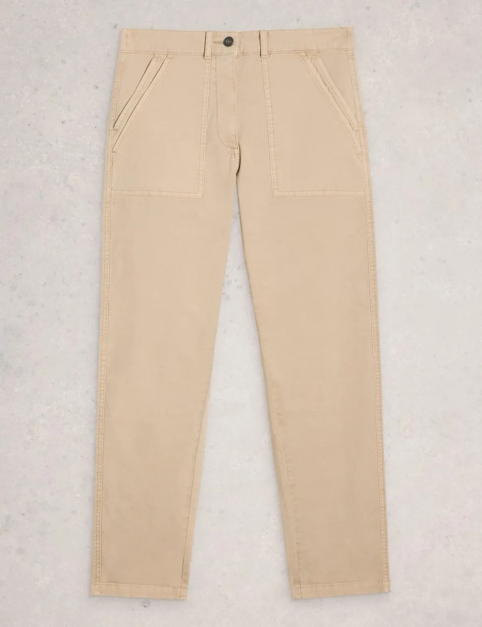 Tapered Ankle Grazer Chinos with Linen