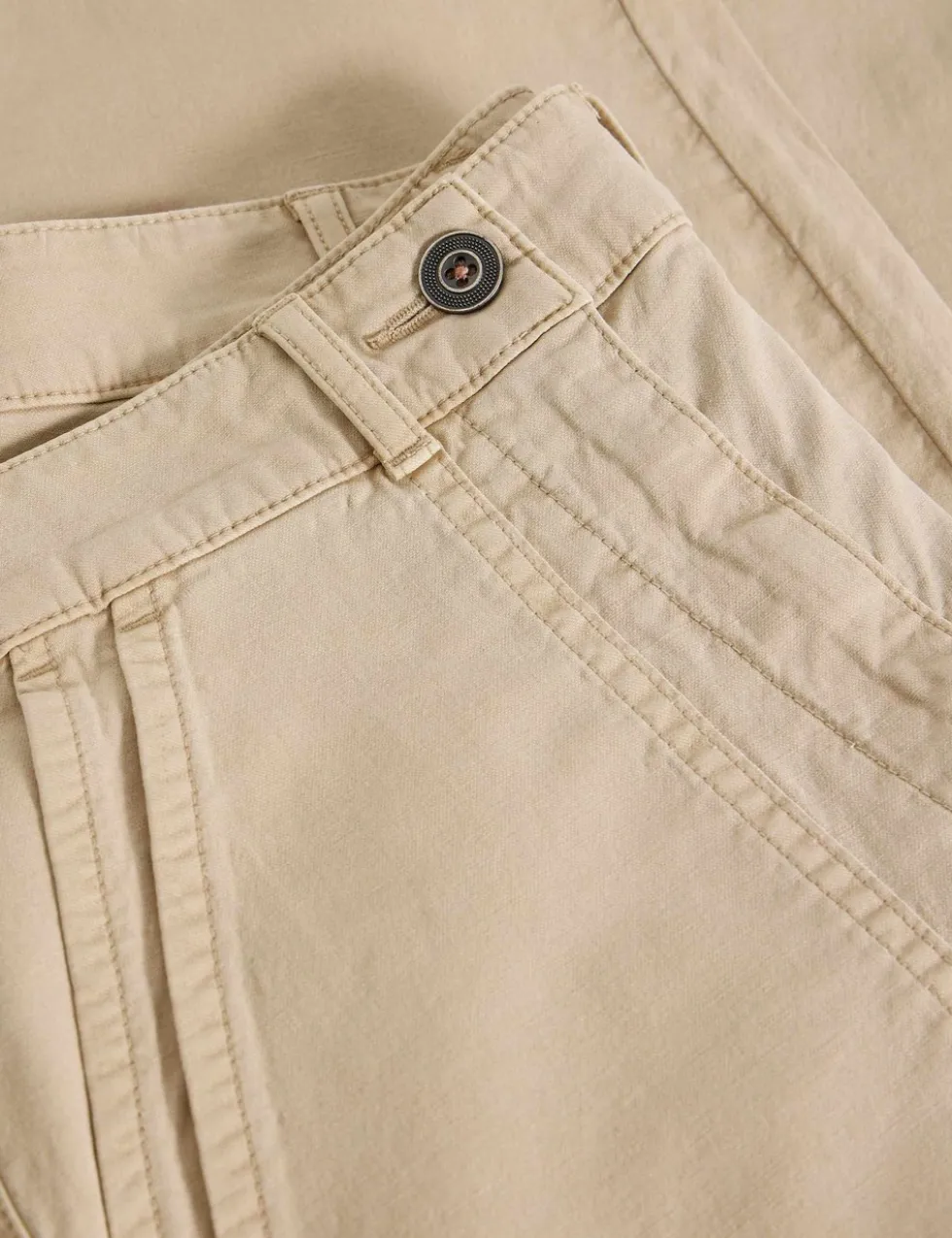 Tapered Ankle Grazer Chinos with Linen