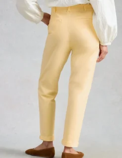 Tapered Ankle Grazer Chinos with Linen