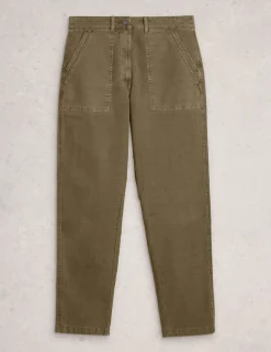 Tapered Ankle Grazer Chinos with Linen