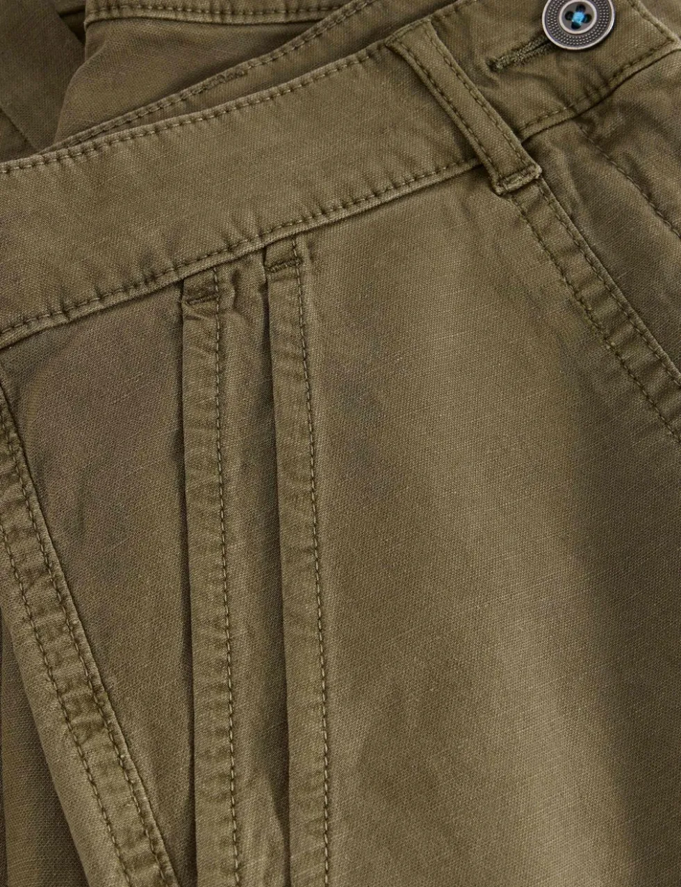 Tapered Ankle Grazer Chinos with Linen
