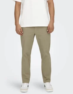 Tapered Fit Elasticated Waist Stretch Trousers