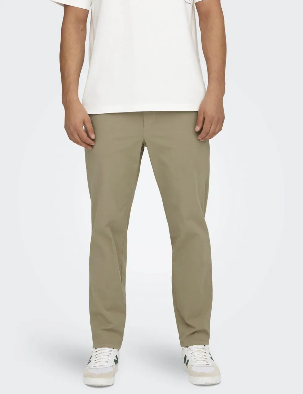 Tapered Fit Elasticated Waist Stretch Trousers
