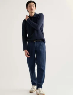 Tapered Fit Linen Rich Chinos
