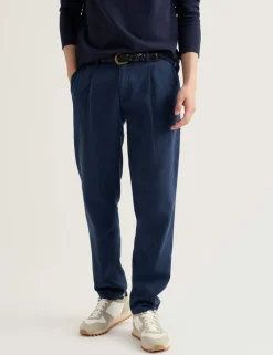 Tapered Fit Linen Rich Chinos