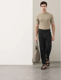 Tapered Fit Lyocell Rich Trousers