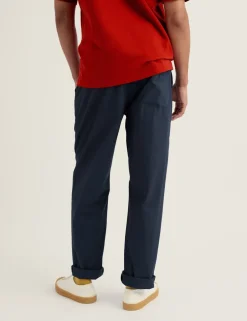 Tapered Fit Pure Cotton Lightweight Trousers