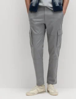 Tapered Fit Stretch Cargo Trousers