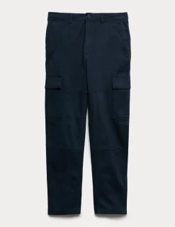 Tapered Fit Stretch Cargo Trousers