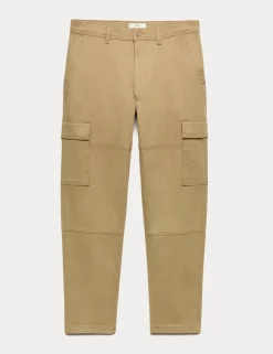 Tapered Fit Stretch Cargo Trousers