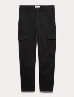 Tapered Fit Stretch Cargo Trousers