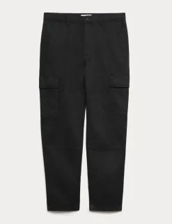 Tapered Fit Stretch Cargo Trousers