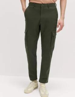 Tapered Fit Stretch Cargo Trousers