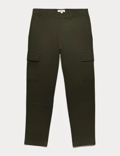 Tapered Fit Stretch Cargo Trousers