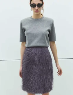 Tassel Midi Pencil Skirt