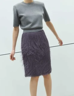Tassel Midi Pencil Skirt