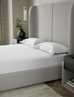 500TC Cotton Sateen Deep Fitted Sheet